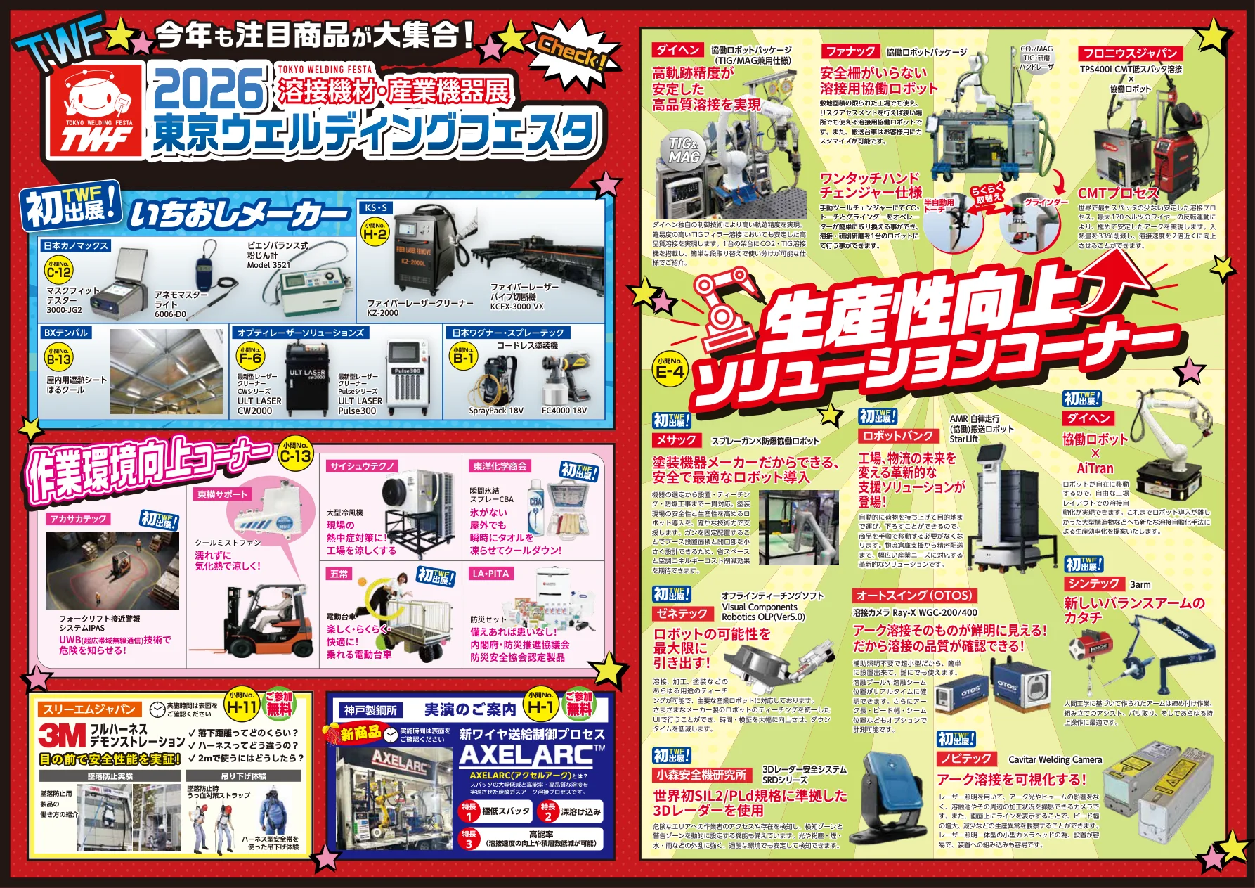 TWF2026 公式ガイドマップ 裏面 (注目商品ショーケース)
